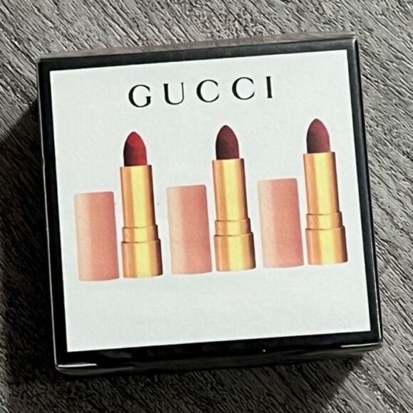 GUCCI Mini Matte Lipstick Set - Luxe 3-Piece Collection - Picture 6 of 16